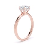 Goldsmiths 18ct Rose Gold 1.61cttw Brilliant Cut Lab Grown Diamond Hidden Halo Solitaire Engagement Ring - Ring Size I