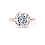 Goldsmiths 18ct Rose Gold 3.14cttw Brilliant Cut Lab Grown Diamond Hidden Halo Solitaire Engagement Ring - Ring Size Q