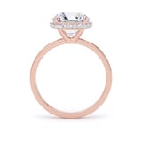 Goldsmiths 18ct Rose Gold 3.14cttw Brilliant Cut Lab Grown Diamond Hidden Halo Solitaire Engagement Ring - Ring Size Q