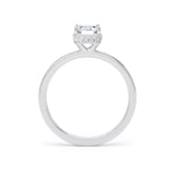 Goldsmiths Platinum 1.62cttw Radiant Cut Lab Grown Diamond Hidden Halo Solitaire Engagement Ring - Ring Size J.5