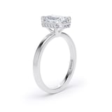 Goldsmiths Platinum 2.13cttw Radiant Cut Lab Grown Diamond Hidden Halo Solitaire Engagement Ring - Ring Size H.5