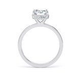 Goldsmiths Platinum 3.15cttw Radiant Cut Lab Grown Diamond Hidden Halo Solitaire Engagement Ring - Ring Size L.5