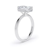 Goldsmiths Platinum 3.15cttw Radiant Cut Lab Grown Diamond Hidden Halo Solitaire Engagement Ring - Ring Size L.5