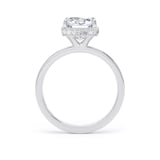 Goldsmiths Platinum 4.17cttw Radiant Cut Lab Grown Diamond Hidden Halo Solitaire Engagement Ring - Ring Size X