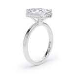 Goldsmiths Platinum 4.17cttw Radiant Cut Lab Grown Diamond Hidden Halo Solitaire Engagement Ring - Ring Size X