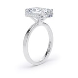 Goldsmiths Platinum 5.19cttw Radiant Cut Lab Grown Diamond Hidden Halo Solitaire Engagement Ring - Ring Size S.5
