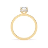 Goldsmiths 18ct Yellow Gold 1.62cttw Radiant Cut Lab Grown Diamond Hidden Halo Solitaire Engagement Ring - Ring Size L