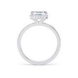 Goldsmiths Platinum East-West 1.62cttw Radiant Cut Lab Grown Diamond Hidden Halo Solitaire Engagement Ring - Ring Size I