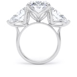 Goldsmiths Platinum 9.00cttw Oval and Pear Cut Lab Grown Diamond 3 Stone Engagement Ring - Ring Size Y.5