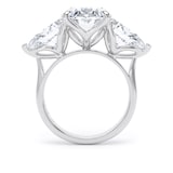 Goldsmiths 18ct White Gold 6.40cttw Oval and Pear Cut Lab Grown Diamond 3 Stone Engagement Ring - Ring Size T