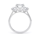 Goldsmiths Platinum 5.80cttw Radiant and Trapezoid Cut Lab Grown Diamond 3 Stone Engagement Ring - Ring Size N.5