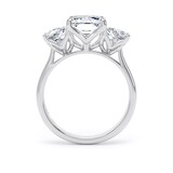 Goldsmiths Platinum 7.00cttw Radiant and Trapezoid Cut Lab Grown Diamond 3 Stone Engagement Ring - Ring Size M