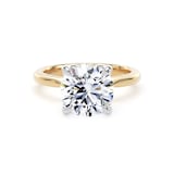 Goldsmiths 18ct Yellow Gold and Platinum 3.00cttw Brilliant Cut Lab Grown Diamond Solitaire Engagement Ring - Ring Size G.5