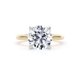 Goldsmiths 18ct Yellow Gold and Platinum 3.00cttw Brilliant Cut Lab Grown Diamond Solitaire Engagement Ring - Ring Size G.5