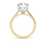 Goldsmiths 18ct Yellow Gold and Platinum 3.00cttw Brilliant Cut Lab Grown Diamond Solitaire Engagement Ring - Ring Size G.5