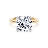Goldsmiths 18ct Yellow Gold and Platinum 4.00cttw Brilliant Cut Lab Grown Diamond Solitaire Engagement Ring - Ring Size K.5