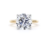 Goldsmiths 18ct Yellow Gold and Platinum 4.00cttw Brilliant Cut Lab Grown Diamond Solitaire Engagement Ring - Ring Size K.5