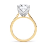 Goldsmiths 18ct Yellow Gold and Platinum 4.00cttw Brilliant Cut Lab Grown Diamond Solitaire Engagement Ring - Ring Size K.5
