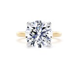 Goldsmiths 18ct Yellow Gold and Platinum 5.00cttw Brilliant Cut Lab Grown Diamond Solitaire Engagement Ring - Ring Size F.5