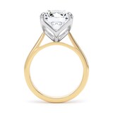 Goldsmiths 18ct Yellow Gold and Platinum 5.00cttw Brilliant Cut Lab Grown Diamond Solitaire Engagement Ring - Ring Size F.5