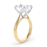 Goldsmiths 18ct Yellow Gold and Platinum 5.00cttw Brilliant Cut Lab Grown Diamond Solitaire Engagement Ring - Ring Size F.5
