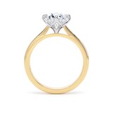Goldsmiths 18ct Yellow Gold and Platinum 1.50cttw Compass Set Brilliant Cut Lab Grown Diamond Solitaire Engagement Ring - Ring Size L
