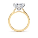 Goldsmiths 18ct Yellow Gold and Platinum 3.00cttw Compass Set Brilliant Cut Lab Grown Diamond Solitaire Engagement Ring - Ring Size W.5