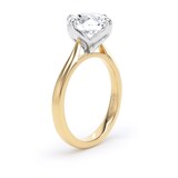 Goldsmiths 18ct Yellow Gold and Platinum 3.00cttw Compass Set Brilliant Cut Lab Grown Diamond Solitaire Engagement Ring - Ring Size W.5