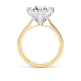 Goldsmiths 18ct Yellow Gold and Platinum 4.00cttw Compass Set Brilliant Cut Lab Grown Diamond Solitaire Engagement Ring - Ring Size T.5