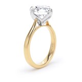 Goldsmiths 18ct Yellow Gold and Platinum 4.00cttw Compass Set Brilliant Cut Lab Grown Diamond Solitaire Engagement Ring - Ring Size T.5