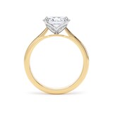 Goldsmiths 18ct Yellow Gold and Platinum 1.50cttw East-West Oval Cut Lab Grown Diamond Solitaire Engagement Ring - Ring Size L.5