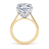 Goldsmiths 18ct Yellow Gold and Platinum 10.00cttw Radiant Cut Lab Grown Diamond Solitaire Engagement Ring - Ring Size I