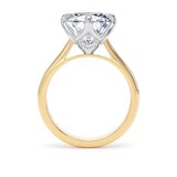 Goldsmiths 18ct Yellow Gold and Platinum 7.00cttw Compass Set Radiant Cut Lab Grown Diamond Solitaire Engagement Ring - Ring Size U.5
