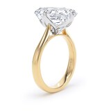 Goldsmiths 18ct Yellow Gold and Platinum 7.00cttw Compass Set Radiant Cut Lab Grown Diamond Solitaire Engagement Ring - Ring Size U.5