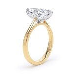 Goldsmiths 18ct Yellow Gold and Platinum 3.00cttw Marquise Cut Lab Grown Diamond Solitaire Engagement Ring - Ring Size I