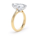 Goldsmiths 18ct Yellow Gold and Platinum 5.00cttw Marquise Cut Lab Grown Diamond Solitaire Engagement Ring - Ring Size K