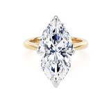Goldsmiths 18ct Yellow Gold and Platinum 7.00cttw Marquise Cut Lab Grown Diamond Solitaire Engagement Ring - Ring Size Q