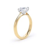 Goldsmiths 18ct Yellow Gold and Platinum 1.50cttw East-West Marquise Cut Lab Grown Diamond Solitaire Engagement Ring - Ring Size N