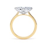 Goldsmiths 18ct Yellow Gold and Platinum 2.00cttw East-West Marquise Cut Lab Grown Diamond Solitaire Engagement Ring - Ring Size G