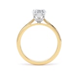Goldsmiths 18ct Yellow Gold and Platinum 1.50cttw Pear Cut Lab Grown Diamond Solitaire Engagement Ring - Ring Size G