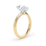 Goldsmiths 18ct Yellow Gold and Platinum 1.50cttw Pear Cut Lab Grown Diamond Solitaire Engagement Ring - Ring Size G