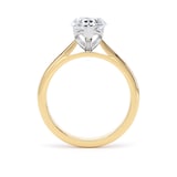 Goldsmiths 18ct Yellow Gold and Platinum 2.00cttw Pear Cut Lab Grown Diamond Solitaire Engagement Ring - Ring Size K.5