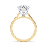 Goldsmiths 18ct Yellow Gold and Platinum 5.00cttw Pear Cut Lab Grown Diamond Solitaire Engagement Ring - Ring Size S