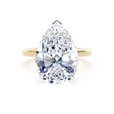 Goldsmiths 18ct Yellow Gold and Platinum 7.00cttw Pear Cut Lab Grown Diamond Solitaire Engagement Ring - Ring Size F.5