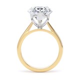 Goldsmiths 18ct Yellow Gold and Platinum 7.00cttw Pear Cut Lab Grown Diamond Solitaire Engagement Ring - Ring Size F.5