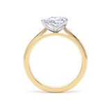 Goldsmiths 18ct Yellow Gold and Platinum 1.50cttw East-West Pear Cut Lab Grown Diamond Solitaire Engagement Ring - Ring Size J