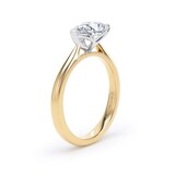Goldsmiths 18ct Yellow Gold and Platinum 2.00cttw East-West Pear Cut Lab Grown Diamond Solitaire Engagement Ring - Ring Size J