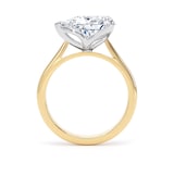 Goldsmiths 18ct Yellow Gold and Platinum 3.00cttw East-West Pear Cut Lab Grown Diamond Solitaire Engagement Ring - Ring Size J
