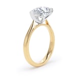Goldsmiths 18ct Yellow Gold and Platinum 3.00cttw East-West Pear Cut Lab Grown Diamond Solitaire Engagement Ring - Ring Size J
