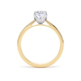 Goldsmiths 18ct Yellow Gold and Platinum 1.50cttw Elongated Cushion Cut Lab Grown Diamond Solitaire Engagement Ring - Ring Size K